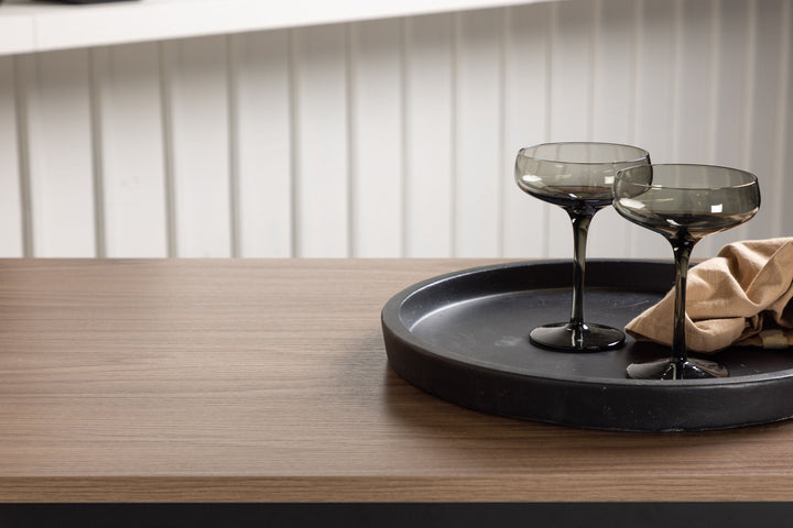 Venture Home Camden Bar Table - Walnut / Walnut MDF +Opelika Bar Chair - Black / Black Velvet _4
