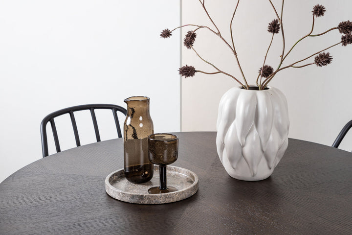 Venture Home Copenhagen Dining Table - Black / Mocca Veneer +Dyrön Dining Chair - Black Polypropylene _4