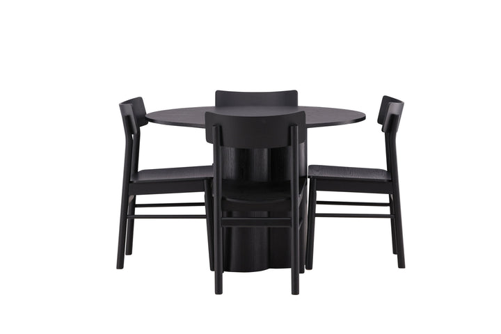 Venture Home OliviaDiningTable-Black/BlackVeneer+MontrosDiningChair-Natural/NaturalRubberwood_4