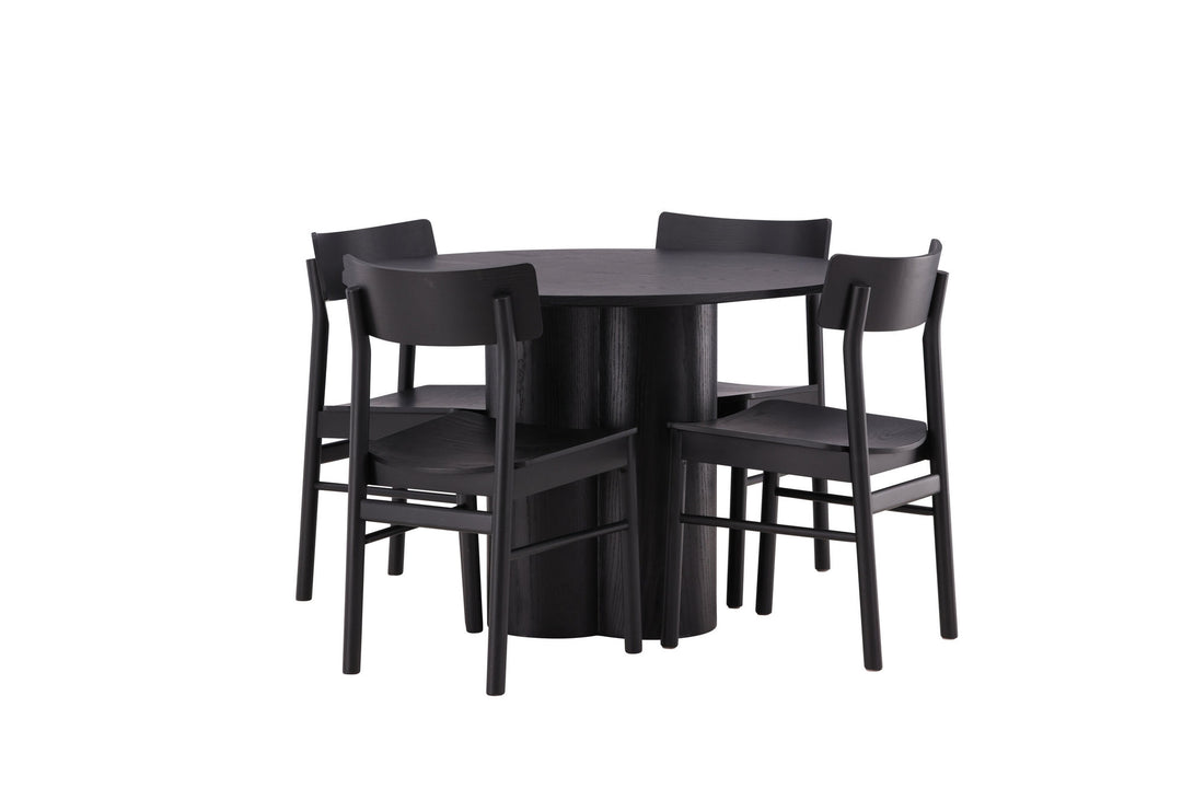 Venture Home OliviaDiningTable-Black/BlackVeneer+MontrosDiningChair-Natural/NaturalRubberwood_4
