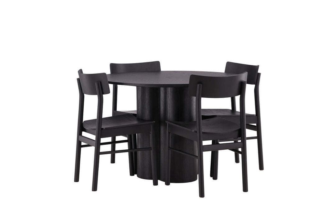 Venture Home OliviaDiningTable-Black/BlackVeneer+MontrosDiningChair-Natural/NaturalRubberwood_4