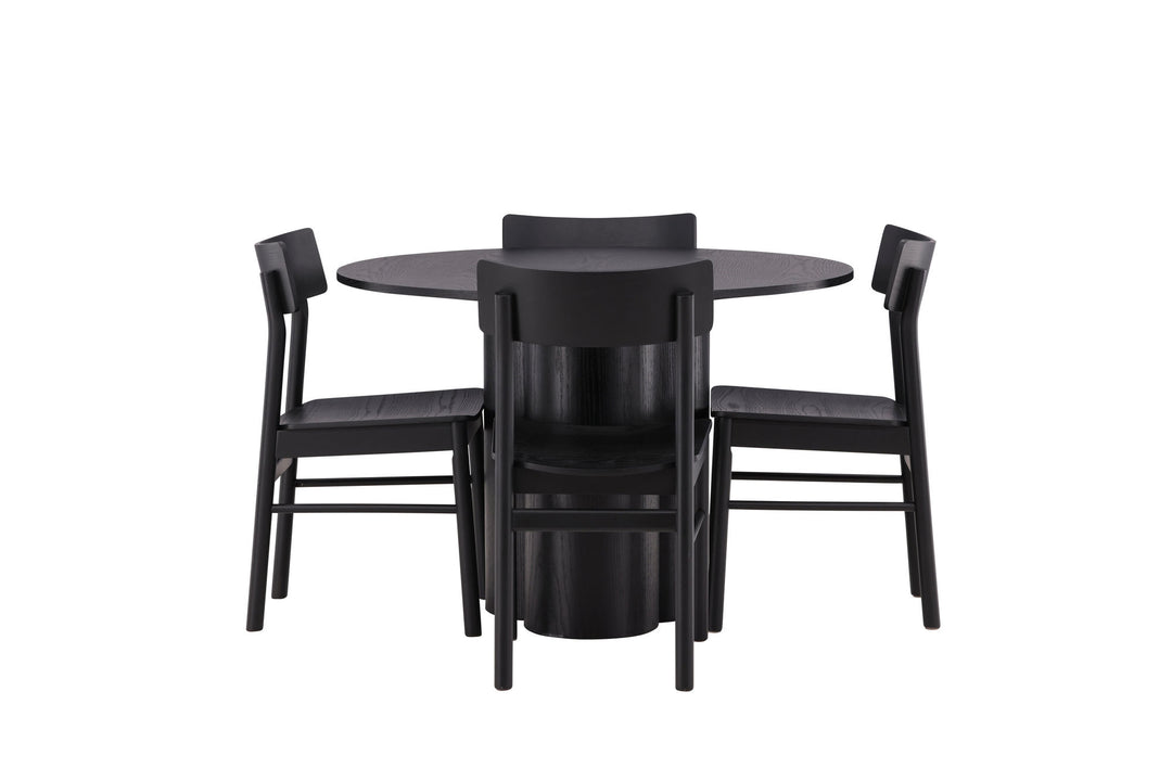 Venture Home OliviaDiningTable-Black/BlackVeneer+MontrosDiningChair-Natural/NaturalRubberwood_4