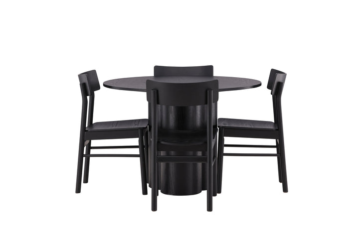 Venture Home OliviaDiningTable-Black/BlackVeneer+MontrosDiningChair-Natural/NaturalRubberwood_4