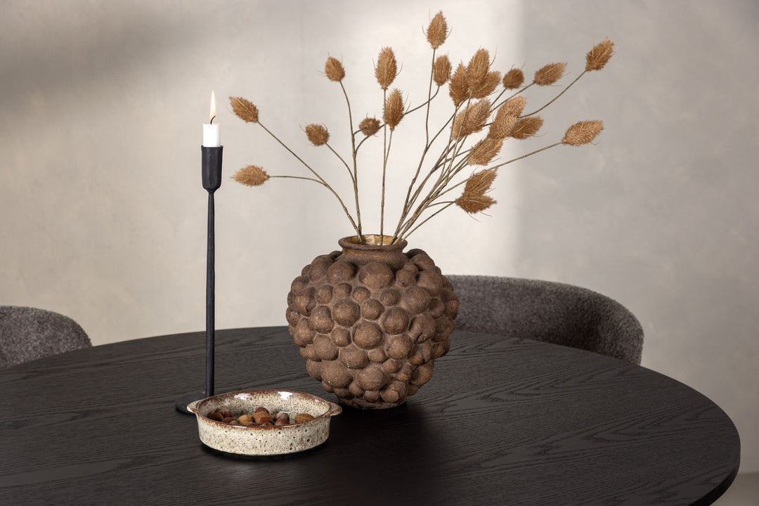 Venture Home OliviaDiningTable-Black/BlackVeneer+ModestoDiningChair-Grey/SmokedBlackBoucle_4