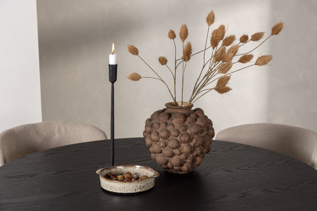 Venture Home OliviaDiningTable-Black/BlackVeneer+ModestoDiningChair-Beige/BeigeBoucle_4