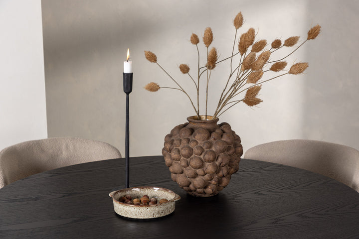 Venture Home OliviaDiningTable-Black/BlackVeneer+ModestoDiningChair-Beige/BeigeBoucle_4