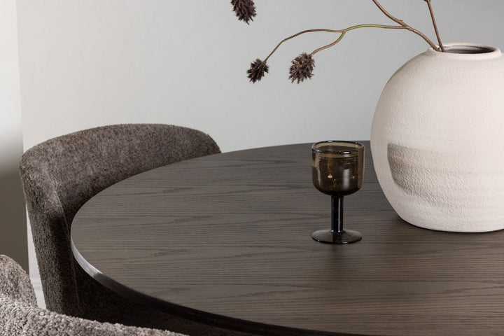 Venture Home OliviaDiningTable-Mocca/MoccaVeneer+ModestoDiningChair-Beige/BeigeBoucle_4