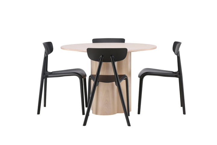 Venture Home OliviaDiningTable-WhiteWashVeneer+UrsholmenDiningChair-BlackPolypropylene_4
