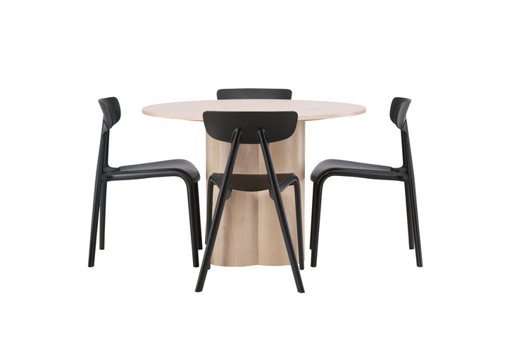 Venture Home OliviaDiningTable-WhiteWashVeneer+UrsholmenDiningChair-BlackPolypropylene_4