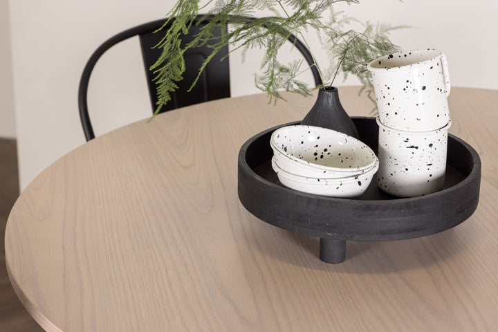 Venture Home OliviaDiningTable-WhiteWashVeneer+TempeDiningChair-Matteblack/Metal_4