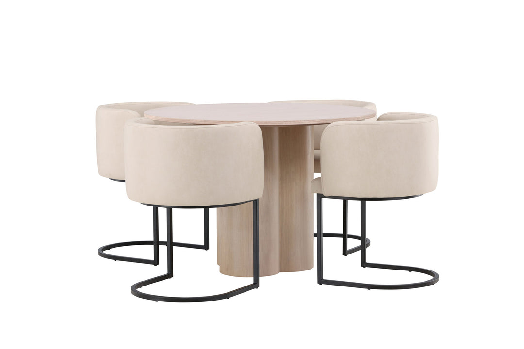 Venture Home OliviaDiningTable-WhiteWashVeneer+SimrishmanDiningChair-Black/BeigeTC-fabric_4