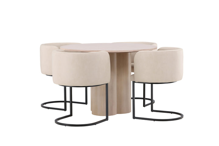 Venture Home OliviaDiningTable-WhiteWashVeneer+SimrishmanDiningChair-Black/BeigeTC-fabric_4