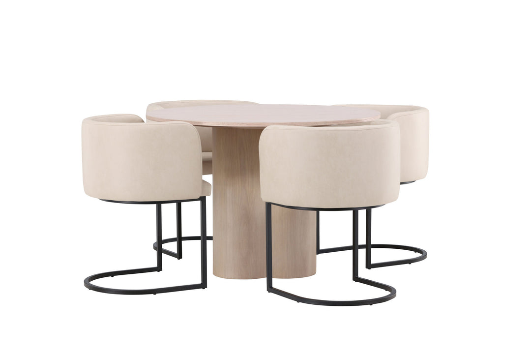 Venture Home OliviaDiningTable-WhiteWashVeneer+SimrishmanDiningChair-Black/BeigeTC-fabric_4