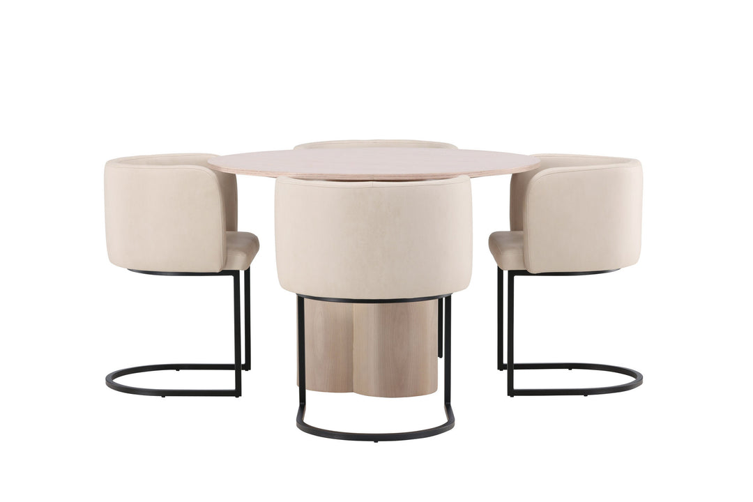 Venture Home OliviaDiningTable-WhiteWashVeneer+SimrishmanDiningChair-Black/BeigeTC-fabric_4