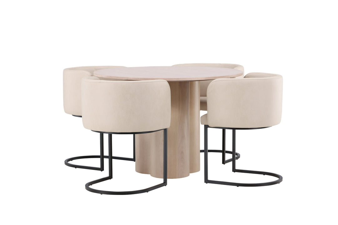 Venture Home OliviaDiningTable-WhiteWashVeneer+SimrishmanDiningChair-Black/BeigeTC-fabric_4
