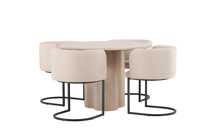 Venture Home OliviaDiningTable-WhiteWashVeneer+SimrishmanDiningChair-Black/BeigeTC-fabric_4