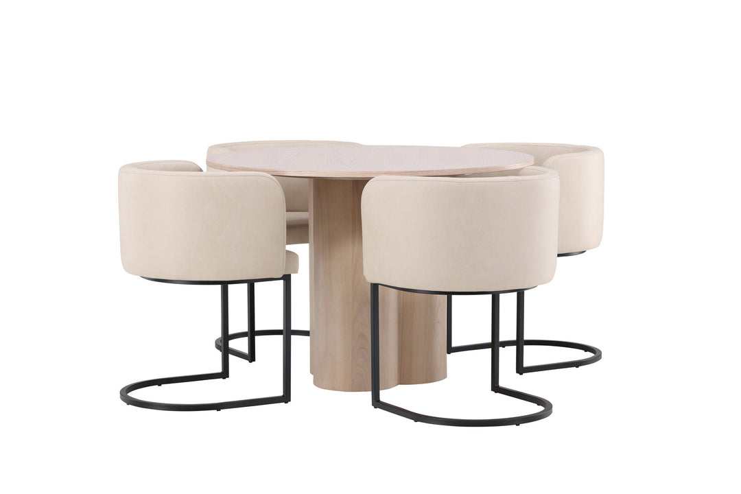 Venture Home OliviaDiningTable-WhiteWashVeneer+SimrishmanDiningChair-Black/BeigeTC-fabric_4