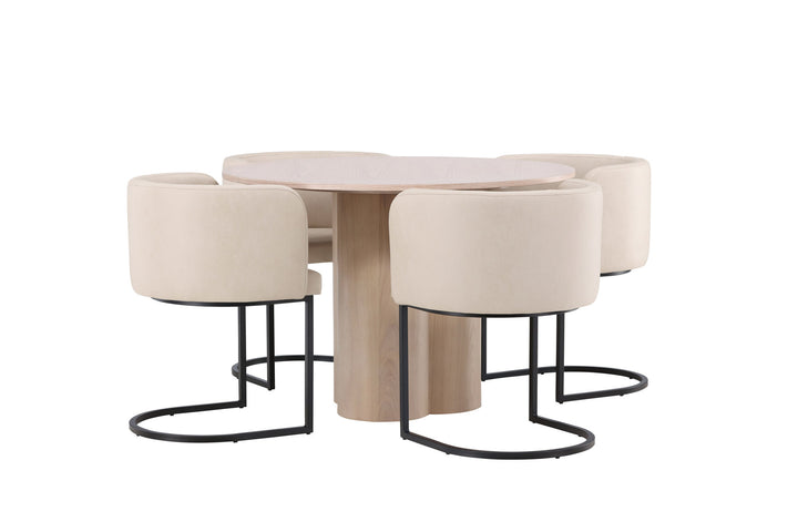 Venture Home OliviaDiningTable-WhiteWashVeneer+SimrishmanDiningChair-Black/BeigeTC-fabric_4