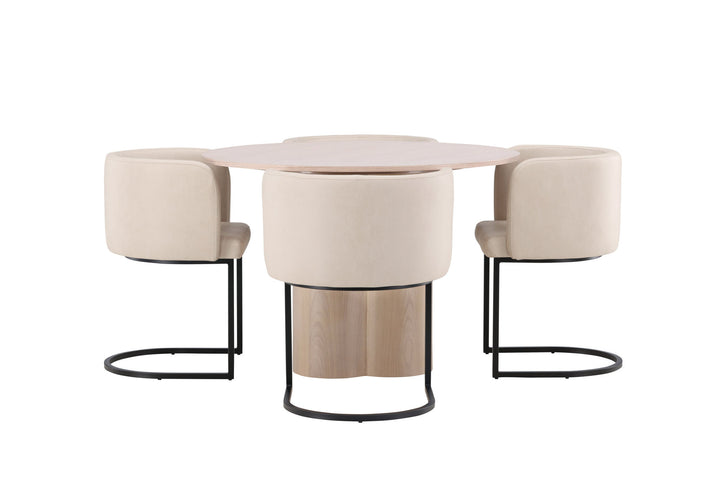 Venture Home OliviaDiningTable-WhiteWashVeneer+SimrishmanDiningChair-Black/BeigeTC-fabric_4