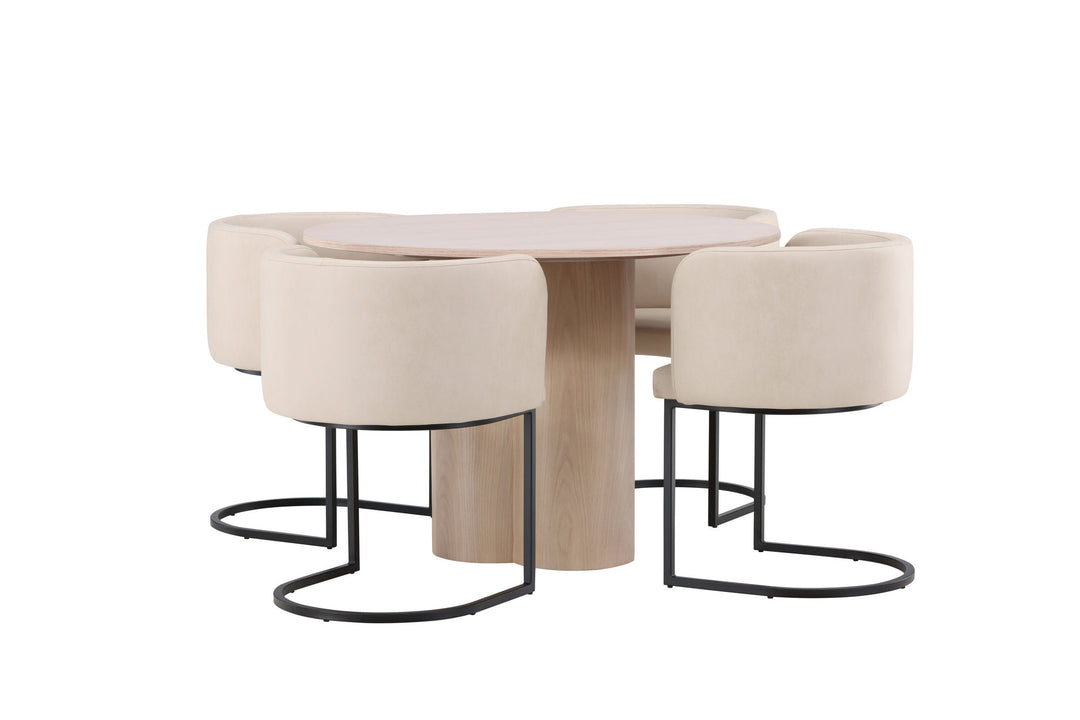 Venture Home OliviaDiningTable-WhiteWashVeneer+SimrishmanDiningChair-Black/BeigeTC-fabric_4