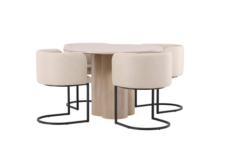 Venture Home OliviaDiningTable-WhiteWashVeneer+SimrishmanDiningChair-Black/BeigeTC-fabric_4
