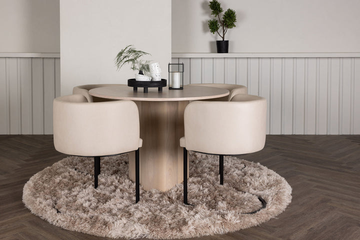 Venture Home OliviaDiningTable-WhiteWashVeneer+SimrishmanDiningChair-Black/BeigeTC-fabric_4