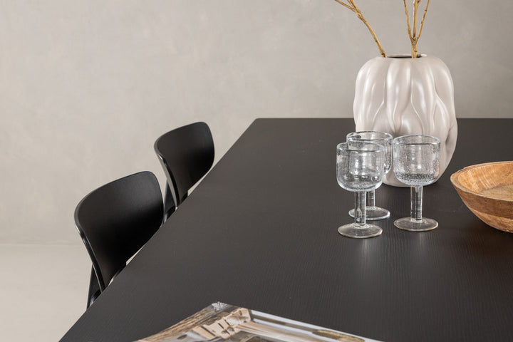 Venture Home Vail Dining Table - Black / Smoked Black MDF +Ursholmen Dining Chair - Black Polypropylene _6