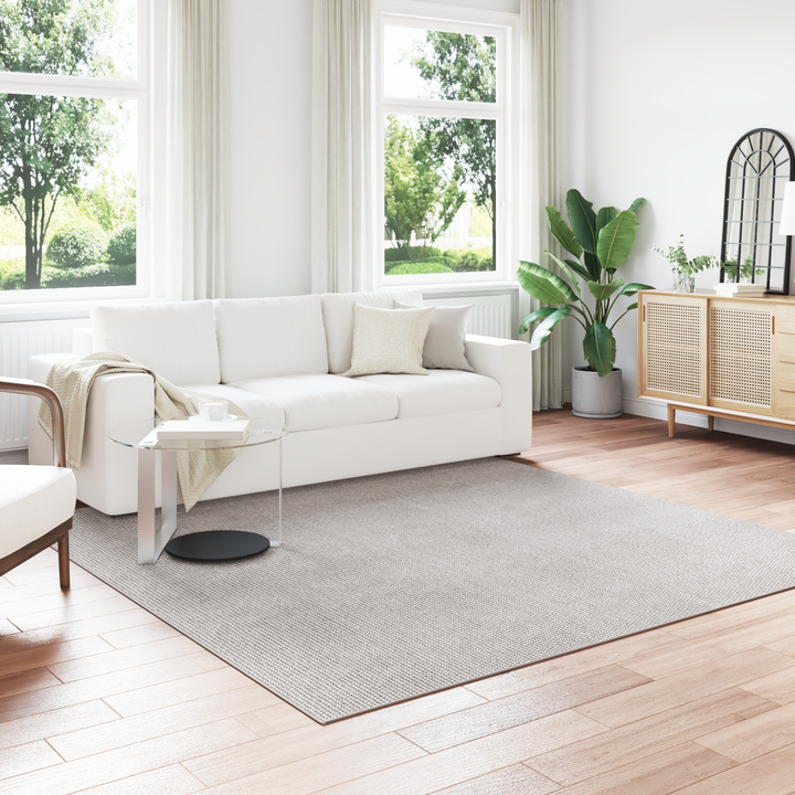 Områdetæpper Firkantet LUGO Creme 240 x 240 cm Polyester