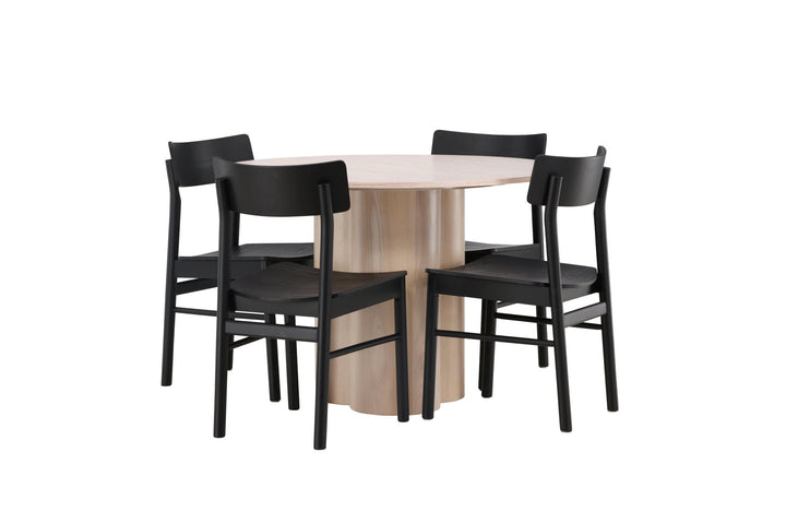 Venture Home OliviaDiningTable-WhiteWashVeneer+MontrosDiningChair-Natural/NaturalRubberwood_4