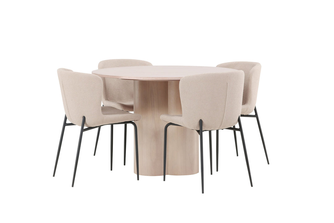 Venture Home OliviaDiningTable-WhiteWashVeneer+ModestoDiningChair-Beige/BeigeBoucle_4
