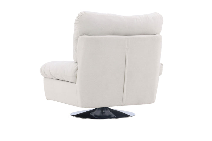 Venture Home Florens Single Sofa - Chrome / Offwhite Fabric