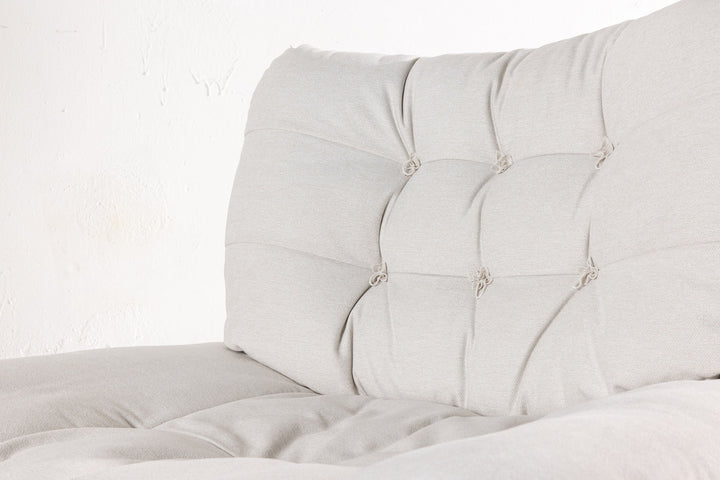 Venture Home Florens Single Sofa - Chrome / Offwhite Fabric