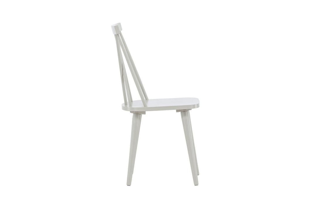 Venture Home Mariette Dining Chair 2-pack - Light grey / Light grey Solid Rubber Wood