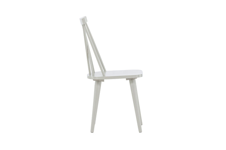Venture Home Mariette Dining Chair 2-pack - Light grey / Light grey Solid Rubber Wood