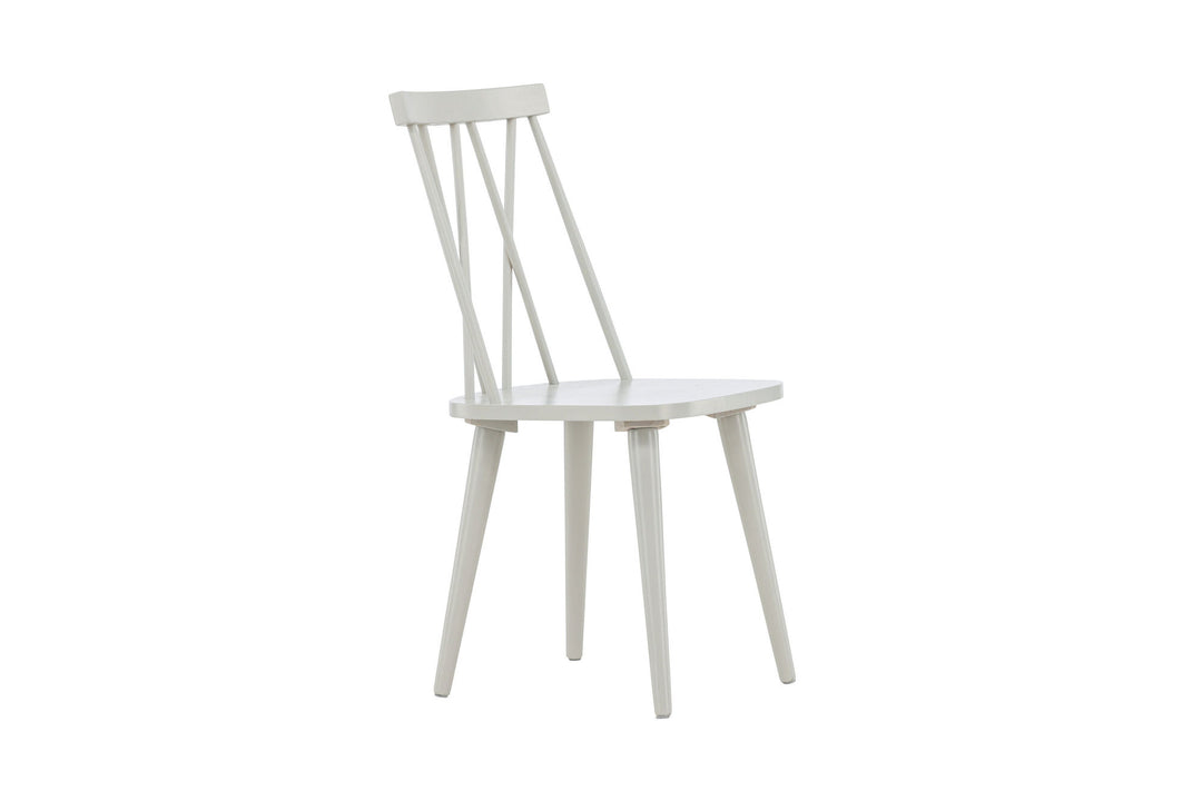 Venture Home Mariette Dining Chair 2-pack - Light grey / Light grey Solid Rubber Wood