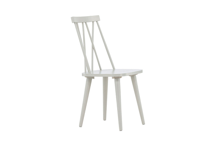 Venture Home Mariette Dining Chair 2-pack - Light grey / Light grey Solid Rubber Wood