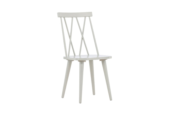 Venture Home Mariette Dining Chair 2-pack - Light grey / Light grey Solid Rubber Wood