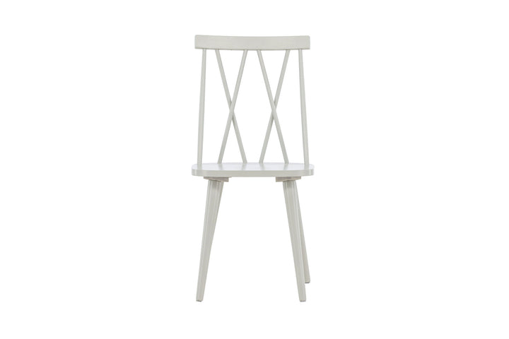 Venture Home Mariette Dining Chair 2-pack - Light grey / Light grey Solid Rubber Wood