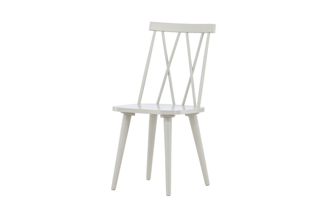 Venture Home Mariette Dining Chair 2-pack - Light grey / Light grey Solid Rubber Wood