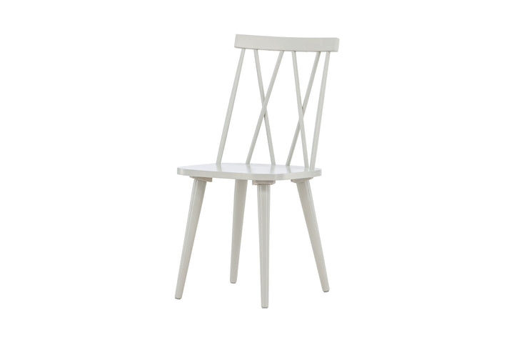 Venture Home Mariette Dining Chair 2-pack - Light grey / Light grey Solid Rubber Wood