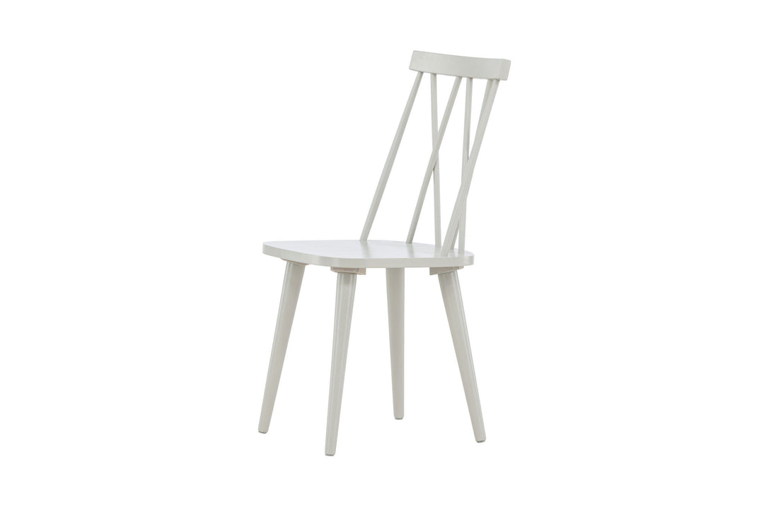 Venture Home Mariette Dining Chair 2-pack - Light grey / Light grey Solid Rubber Wood