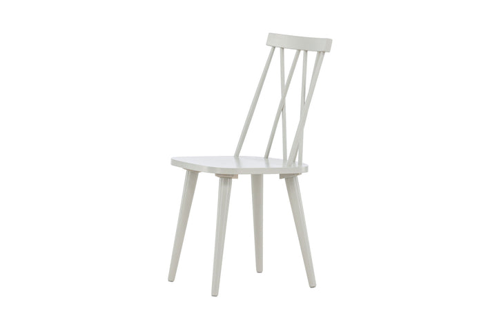 Venture Home Mariette Dining Chair 2-pack - Light grey / Light grey Solid Rubber Wood