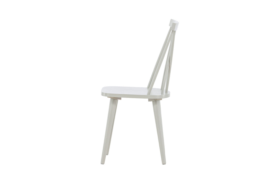 Venture Home Mariette Dining Chair 2-pack - Light grey / Light grey Solid Rubber Wood