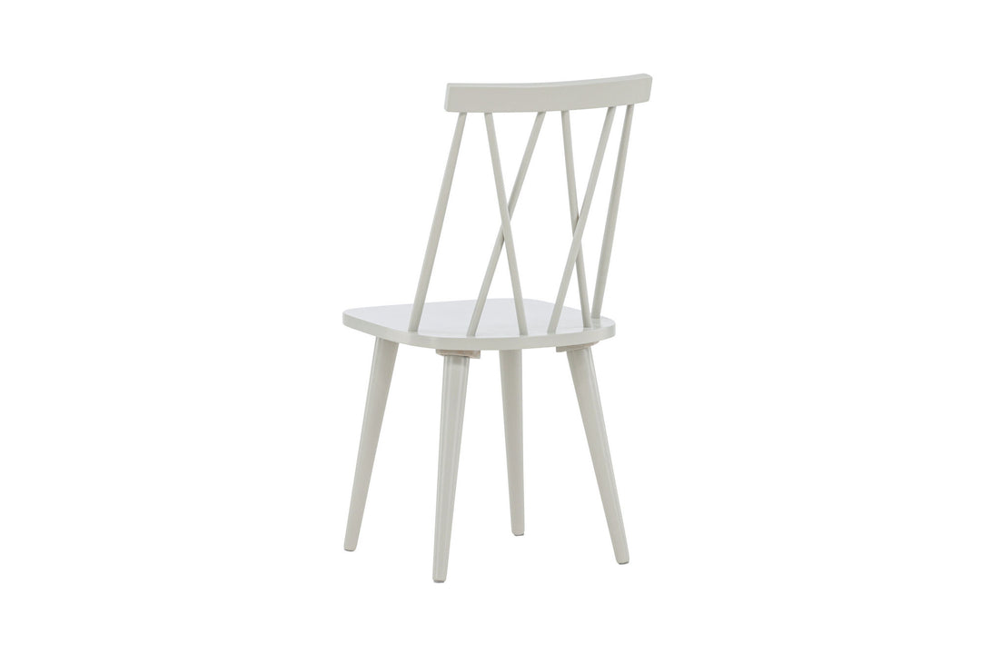 Venture Home Mariette Dining Chair 2-pack - Light grey / Light grey Solid Rubber Wood