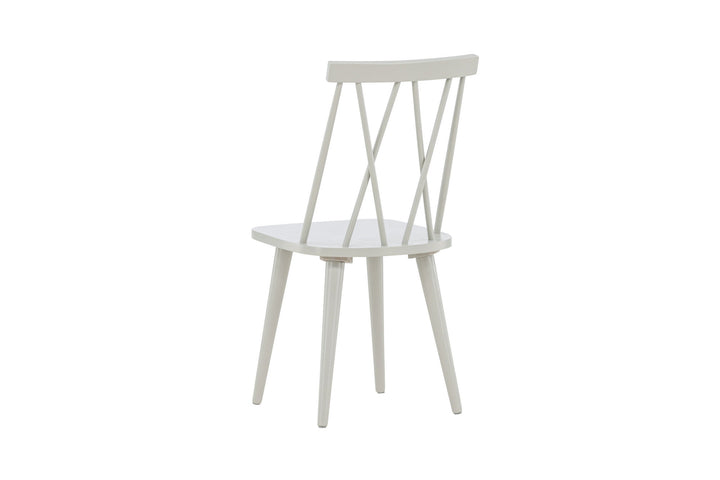 Venture Home Mariette Dining Chair 2-pack - Light grey / Light grey Solid Rubber Wood