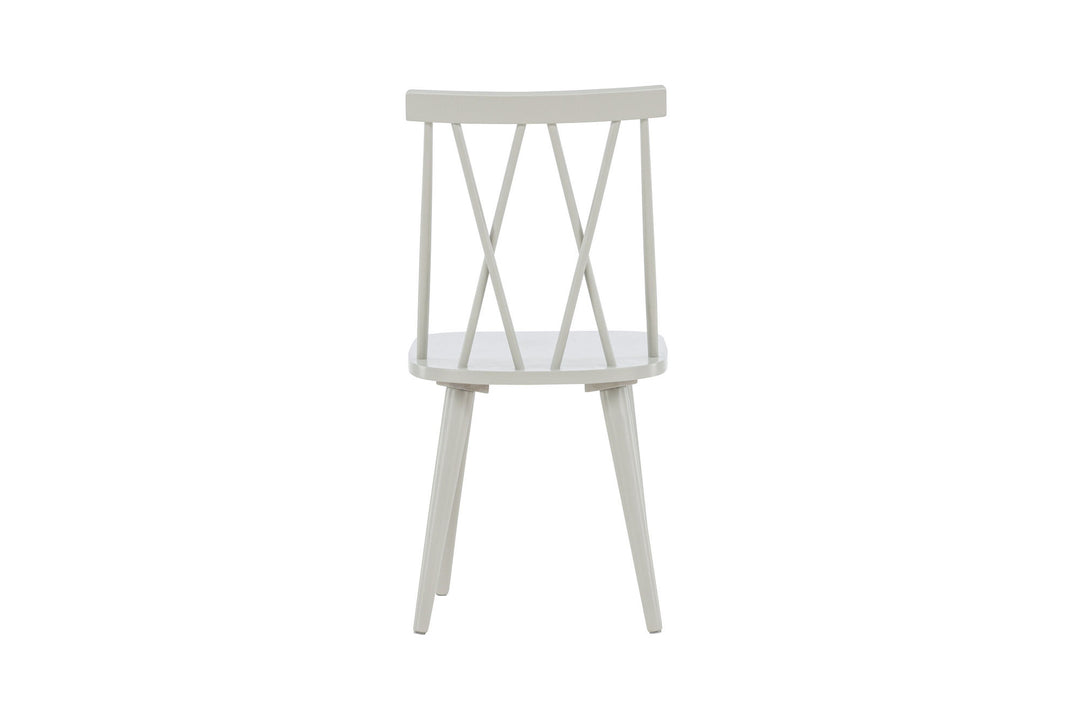 Venture Home Mariette Dining Chair 2-pack - Light grey / Light grey Solid Rubber Wood
