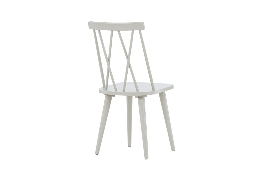 Venture Home Mariette Dining Chair 2-pack - Light grey / Light grey Solid Rubber Wood