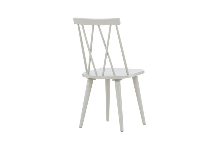 Venture Home Mariette Dining Chair 2-pack - Light grey / Light grey Solid Rubber Wood