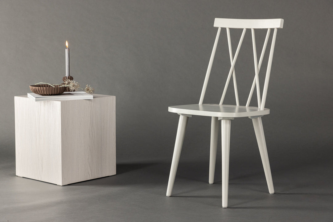 Venture Home Mariette Dining Chair 2-pack - Light grey / Light grey Solid Rubber Wood