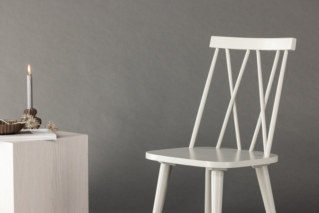Venture Home Mariette Dining Chair 2-pack - Light grey / Light grey Solid Rubber Wood